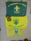 A collection of Rodborough Scout group flags,
