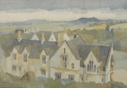 Stephen Horton watercolour St Peter's Grange, Prinknash Abbey, Gloucestershire, signed,