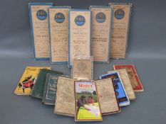 A collection of vintage maps including Collins' standard map of London 1894,