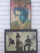A vintage Bob Dylan 'Don't look back' poster (63 x 44cm) and a Velvet Underground example (40 x