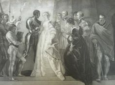 Seven late 18thC/early 19thC Boydell Shakespeare engravings, three Cymbeline,