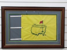 US Masters golf flag signed by V J Singh,