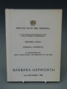[Signed] Barbara Hepworth and Bernard Leach, published Cornwall, St. Ives 1968.