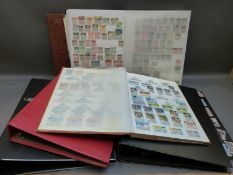 A world stamps accumulation in six stockbooks and folders including Belgium, France,