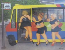 Beryl Cook (1926 -2008) framed signed print 'Bus Stop',