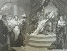 Four late 18thC/early 19thC Boydell Shakespeare engravings, two Taming of The Shrew,