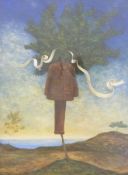 Alasdair Wallace (modern, Scottish) acrylic on board 'Lost & Found',