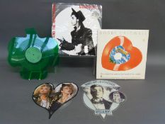 Five shaped picture discs / coloured vinyl records comprising Prince - Girls and Boys,