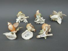 A set of six Royal Worcester bird figures from the 'Fledgling' series