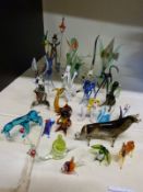 A collection of glass animals