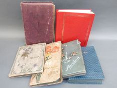 Six albums of topographical postcards including Edinburgh, Scarborough, Tenby, Isle of Wight,