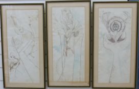 Three Robert Wildash watercolours of Eastern figures,