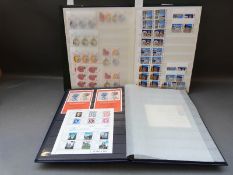 Five stockbooks of mainly GB QE II mint stamps, includes numerous blocks, traffic lights,