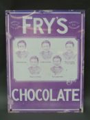 Replica enamel advertising sign for Fry's chocolate,