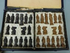 A stone Chinese chess set