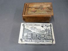 A Japanese puzzle box and a Balkan Sobranie cigarette box