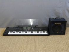 A Roland BK-9 backing keyboard, six octaves,