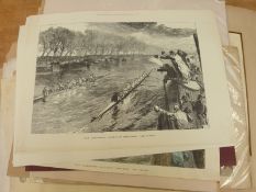 A large collection of mainly 19th / early 20thC engravings and other prints including architectural,