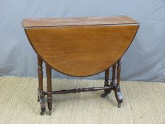 A 19thC mahogany drop leaf table (H72 x W87cm)