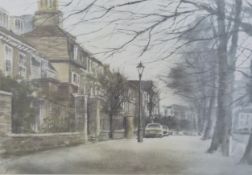 Ron Ranson signed limited edition 141/850 print, street scene in Highgate London,
