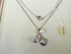 Clogau Welsh gold Ryder cup 2010 necklace with silver,