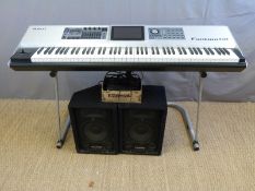 Roland Fantom G8 workstation keyboard synthesizer, seven octaves, with Roland stand,