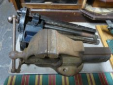 A Record woodworking vice and a quick release vice