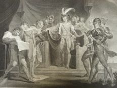 Six late 18thC/early 19thC Boydell Shakespeare engravings, four King Henry VIII,