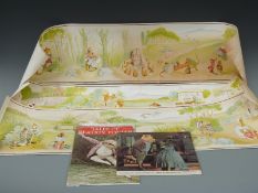 Beatrix Potter a vintage wallpaper frieze in three sections issued by Frederick Warne in 1952,