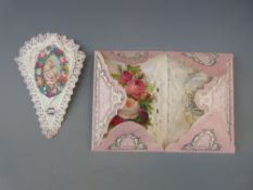 Two Victorian periced and embossed paper valentines cards