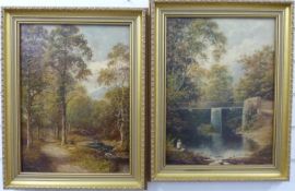 Henry Harris (1852-1926) pair of oils on canvas, one Snuff Mills, Frenchay, Nr Bristol,