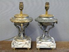 A pair of lamp bases,