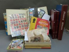 A glory box of stamps including a box file of Irish stamps