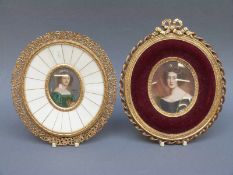 A portrait miniature of a lady,