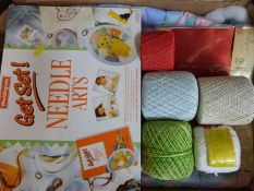A large quantity of needlework and tapestry items, textiles, ribbons, embroidery related items,