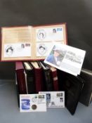 A box of Royalty related stamps and covers