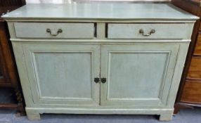 A shabby chic style painted sideboard (H96 x W135 X D52.
