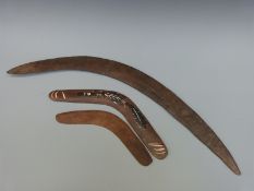 Three boomerangs.