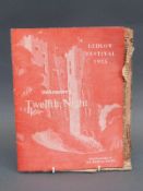 A signed Twelfth Night Ludlow programme, signatures include Julian Armstrong,