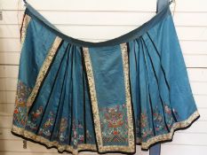 An early 20thC Chinese embroidered silk cloak,