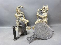 A pair of brass Punch & Judy doorstop's,