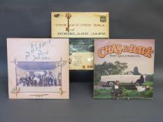 Two boxes of mostly jazz and blues LPs and a few 45s,