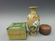 Chinese terracotta opium pot decorated with auspicious symbols with brass ring handle,