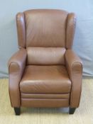 A leather reclining armchair.