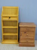 A small hall cabinet and bedside chest.