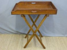 An oak butler's tray and stand.