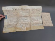 Freedom of Dover vellum document in secretarial script dated '14th March in the thirteenth year of