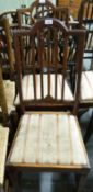 Two Edwardian dining chairs