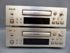 Two TEAC R-H500 stereo cassette decks with original owners manual,