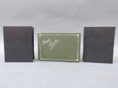 Two albums of black and white postcards of buildings including cathedrals & castles and an album of